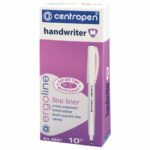 Ручка капиллярная (линер) ЧЕРНАЯ CENTROPEN "Handwriter", трехгранная, линия 0,5 мм, 4651, 2 4651 0112 — арт. SAMSON-142293