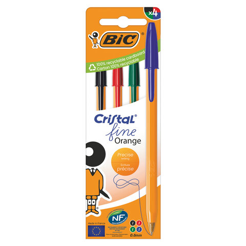 Ручки шариковые BIC "Orange Original", НАБОР 4 ЦВЕТА, узел 0,8 мм, линия 0,3 мм, пакет, 8308541/516337 Ручки шариковые BIC "Orange Original", НАБОР 4 ЦВЕТА, узел 0,8 мм, линия 0,3 мм, пакет, 8308541/516337 — арт. SAMSON-140966