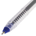 Ручка шариковая масляная STAFF "EVERYDAY" OBP-226, СИНЯЯ, корпус прозрачный, игольчатый узел 0,7 мм, линия письма 0,35 мм, 141705 — арт. SAMSON-141705