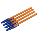 Ручки шариковые BIC "Orange Original", НАБОР 4 шт., СИНИЕ, узел 0,8 мм, линия письма 0,3 мм, пакет, 8308521 — арт. SAMSON-141308