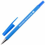 Ручка шариковая BRAUBERG "Capital blue", СИНЯЯ, корпус soft-touch голубой, узел 0,7 мм, линия письма 0,35 мм, 142493 — арт. SAMSON-142493