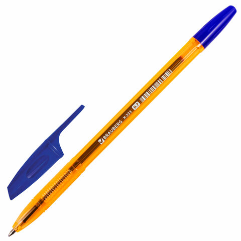 Ручка шариковая BRAUBERG "X-333" AMBER, СИНЯЯ, корпус тонированный оранжевый, узел 0,7 мм, линия письма 0,35 мм, 142832 Ручка шариковая BRAUBERG "X-333" AMBER, СИНЯЯ, корпус тонированный оранжевый, узел 0,7 мм, линия письма 0,35 мм, 142832 — арт. SAMSON-142832