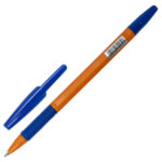 Ручка шариковая с грипом ERICH KRAUSE "R-301 Grip", СИНЯЯ, корпус оранжевый, узел 0,7 мм, линия письма 0,35 мм, 39531 — арт. SAMSON-142854
