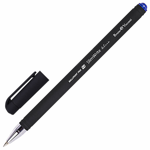 Ручка шариковая BRUNO VISCONTI "SlimWrite", "Black", СИНЯЯ, корпус черный, узел 0,5 мм, линия письма 0,3 мм, 20-0009 Ручка шариковая BRUNO VISCONTI "SlimWrite", "Black", СИНЯЯ, корпус черный, узел 0,5 мм, линия письма 0,3 мм, 20-0009 — арт. SAMSON-142911