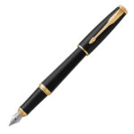 Ручка перьевая PARKER "Urban Core Muted Black GT", черный матовый лак, позолота, синяя, 1931593 — арт. SAMSON-142576