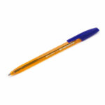 Ручка шариковая BRAUBERG "X-333" AMBER, СИНЯЯ, корпус тонированный оранжевый, узел 0,7 мм, линия письма 0,35 мм, 142832 — арт. SAMSON-142832