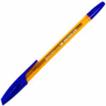 Ручка шариковая BRAUBERG "X-333" AMBER, СИНЯЯ, корпус тонированный оранжевый, узел 0,7 мм, линия письма 0,35 мм, 142832 — арт. SAMSON-142832