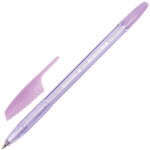 Ручка шариковая BRAUBERG "X-333" PASTEL, СИНЯЯ, корпус тонированованный ассорти, узел 0,7 мм, линия письма 0,35 мм, 142830 — арт. SAMSON-142830