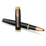 Ручка-роллер PARKER "IM Core Black Lacquer GT", черный глянцевый лак, позолота, черная, 1931659 — арт. SAMSON-142532