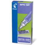 Ручка шариковая масляная с грипом PILOT "BPS-GP", СИНЯЯ, корпус прозрачный, узел 0,5 мм, линия письма 0,18 мм, BPS-GP-EF, BPS-GP-ЕF — арт. SAMSON-141459