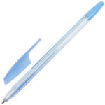 Ручка шариковая BRAUBERG "X-333" PASTEL, СИНЯЯ, корпус тонированованный ассорти, узел 0,7 мм, линия письма 0,35 мм, 142830 — арт. SAMSON-142830