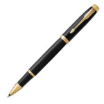 Ручка-роллер PARKER "IM Core Black Lacquer GT", черный глянцевый лак, позолота, черная, 1931659 — арт. SAMSON-142532