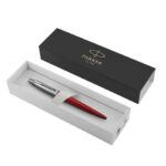 Ручка шариковая PARKER "Jotter Core Kensington Red CT", корпус красный, детали хром, синяя, 1953187 — арт. SAMSON-142379