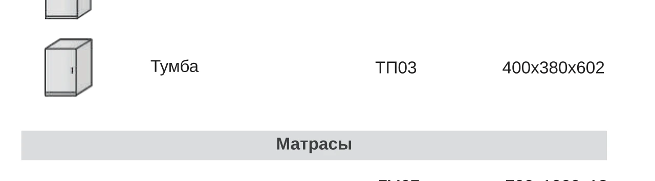 Серия Общежития Тумба прикроватная с полкой (40 × 38 × 60.2 см)