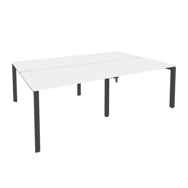 Серия Оникс Бенч-система на 4 рабочих места O.MP-D.RS-4.2.8 (236 × 164 × 75 см) — арт. RIVA-ONIX-O.MP-D.RS-4.2.8