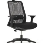 Кресло Ворк W-218C BLACK Черный