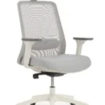 Кресло Ворк W-218C WHITE Светло-серый