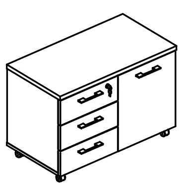 alta_207694.webp Тумба для оргтехники (топ ДСП) Альта (МР 271) — арт. UNITEX-ALTA-207694